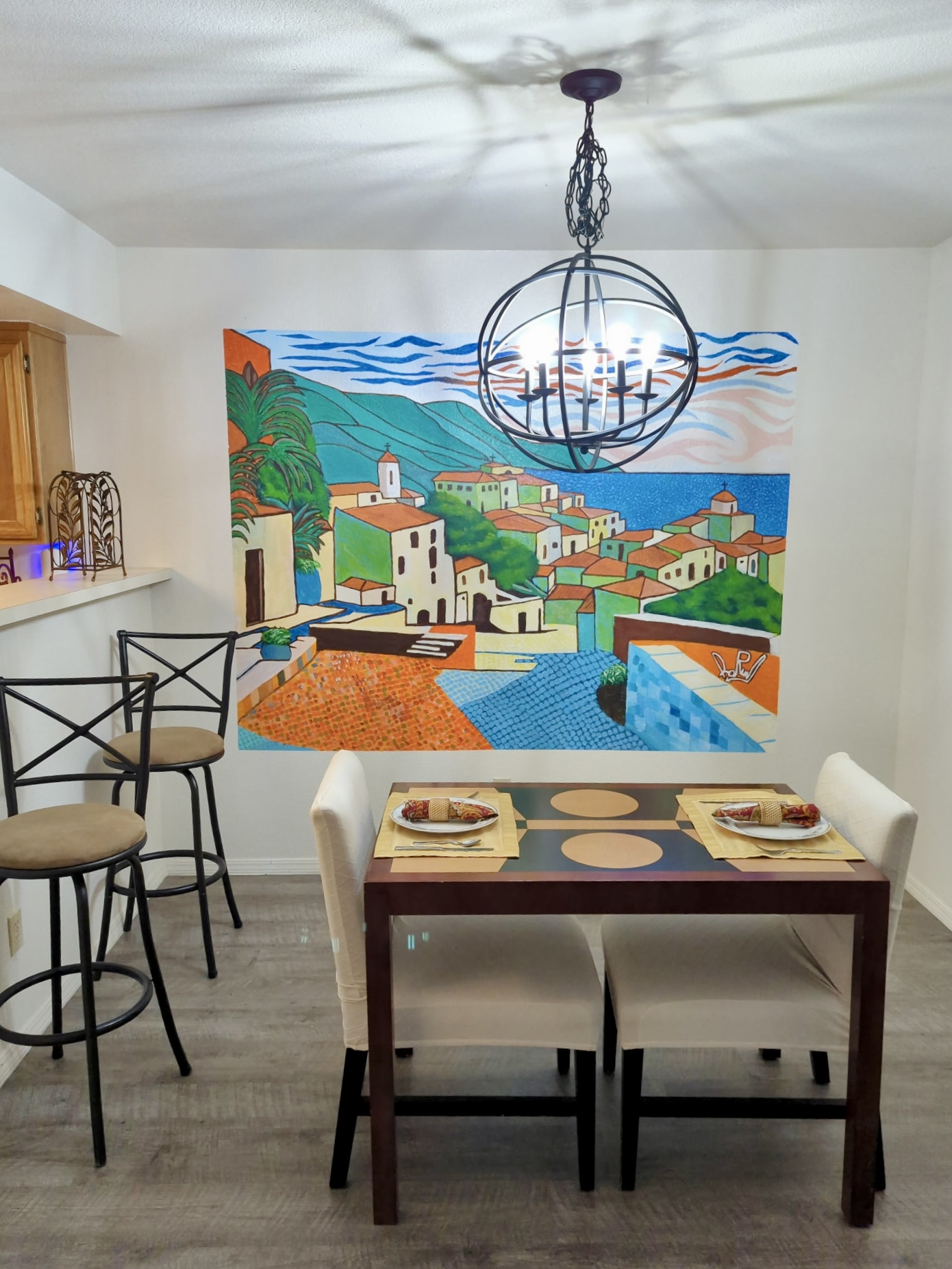 table in living room